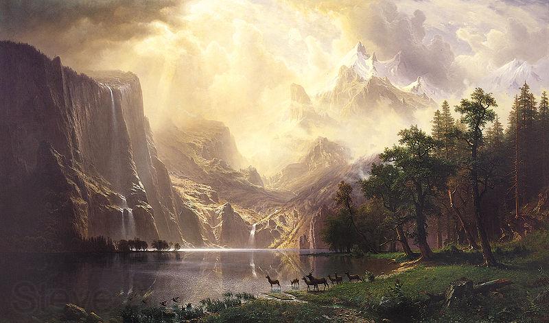 Albert Bierstadt Among the Sierra Nevada Mountains, California France oil painting art
